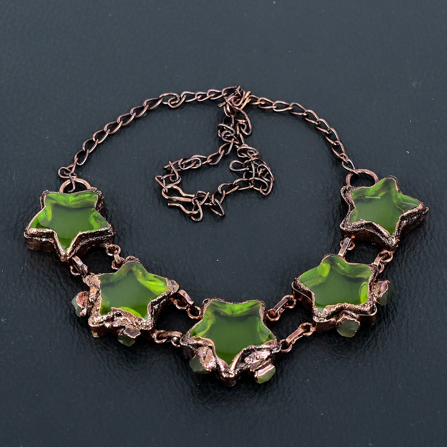 Green Peridot Gemstone Necklace