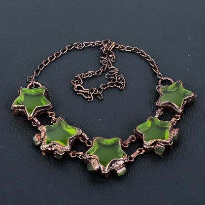 Green Peridot Gemstone Necklace
