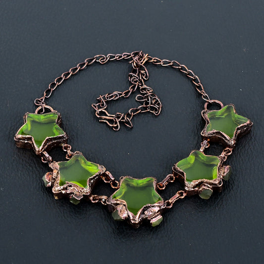 Green Peridot Gemstone Necklace