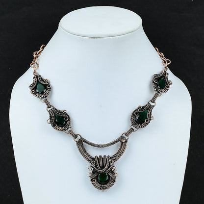 Green Chrome Diopside Gemstone Necklace