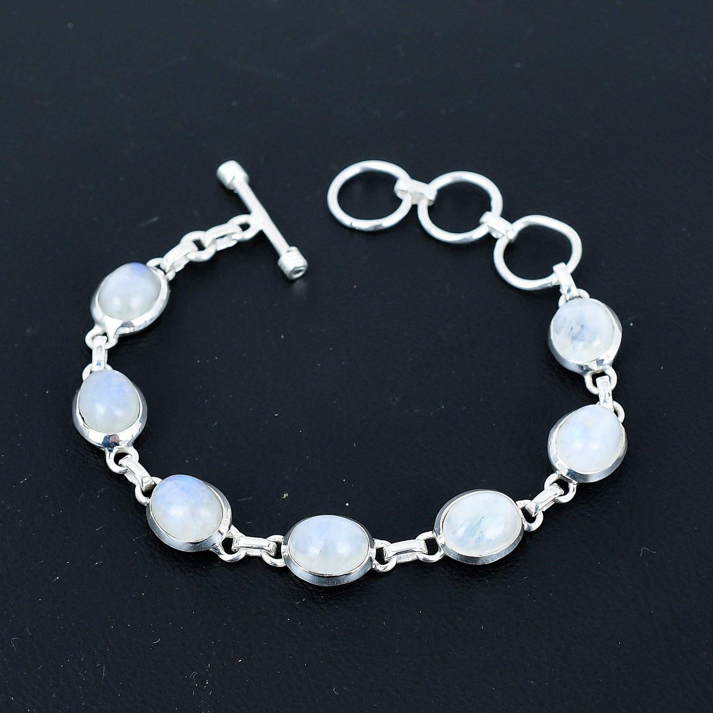 White Moonstone Gemstone Bracelet