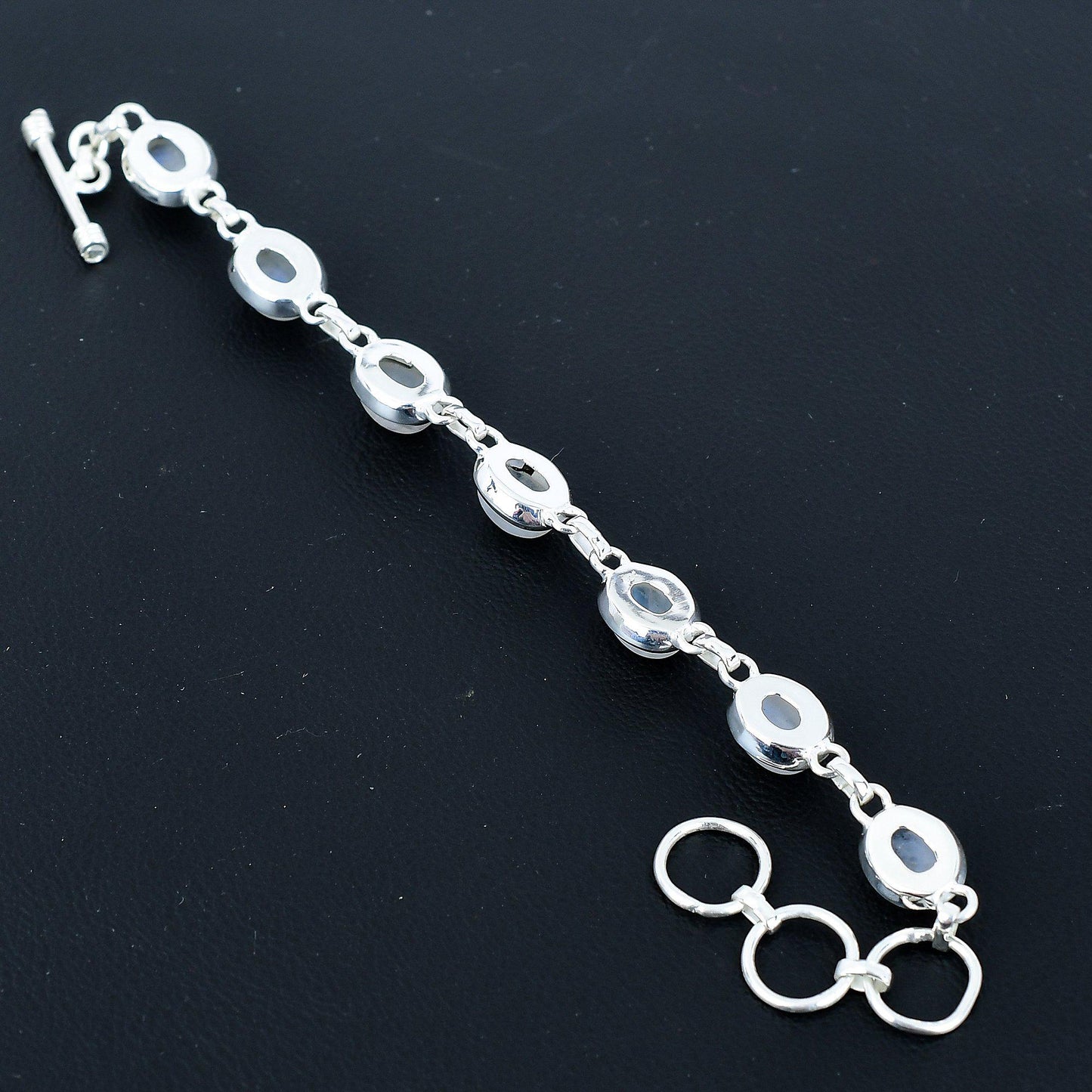White Moonstone Gemstone Bracelet