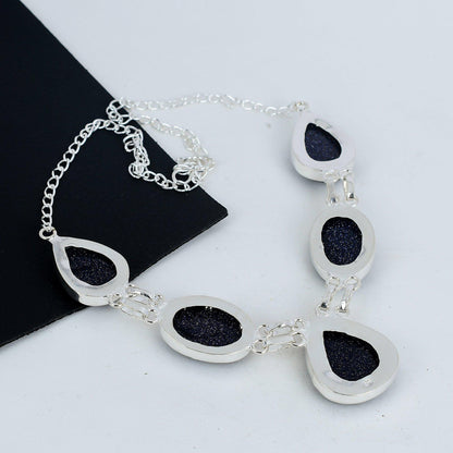 Blue Sunstone Gemestone Necklace
