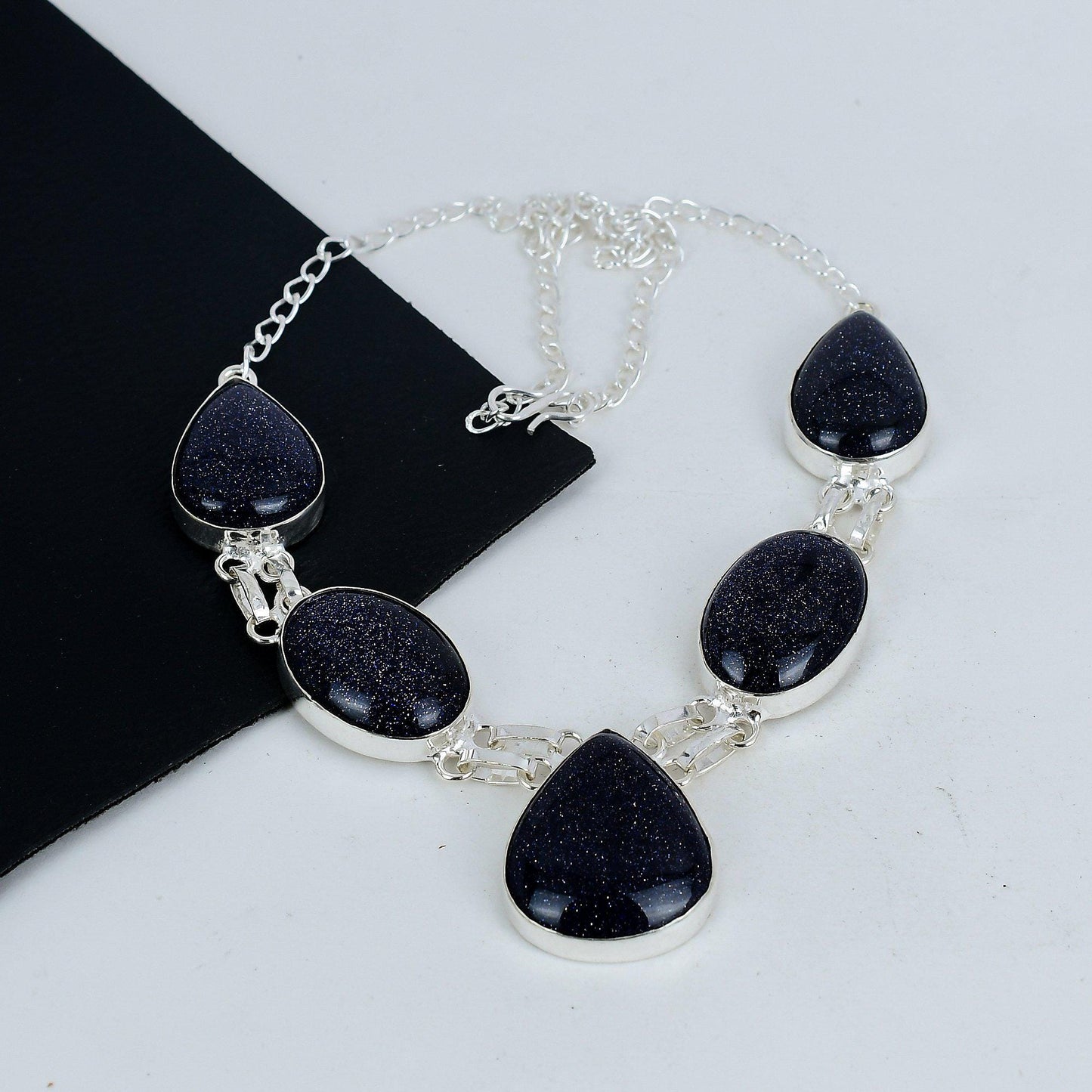 Blue Sunstone Gemestone Necklace