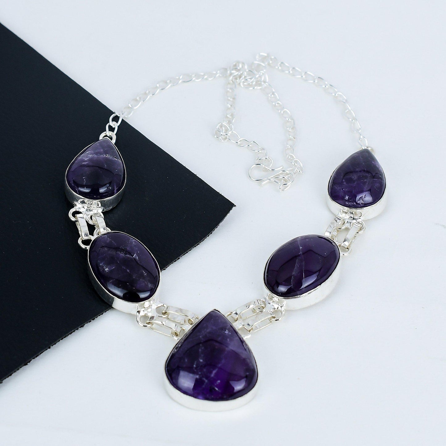 Purple Amethyst Sterling Silver Necklace