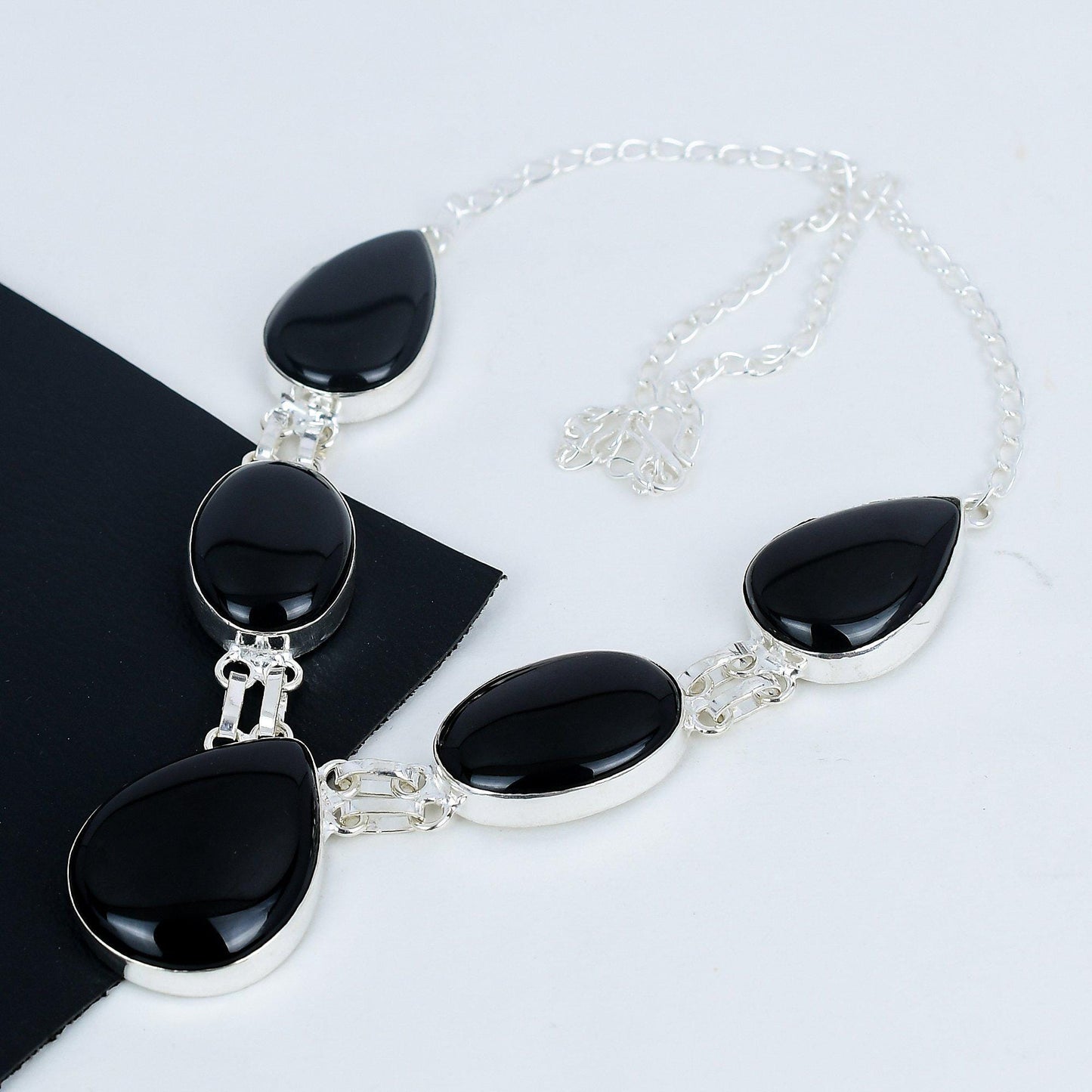 Black Onyx Sterling Silver Necklace