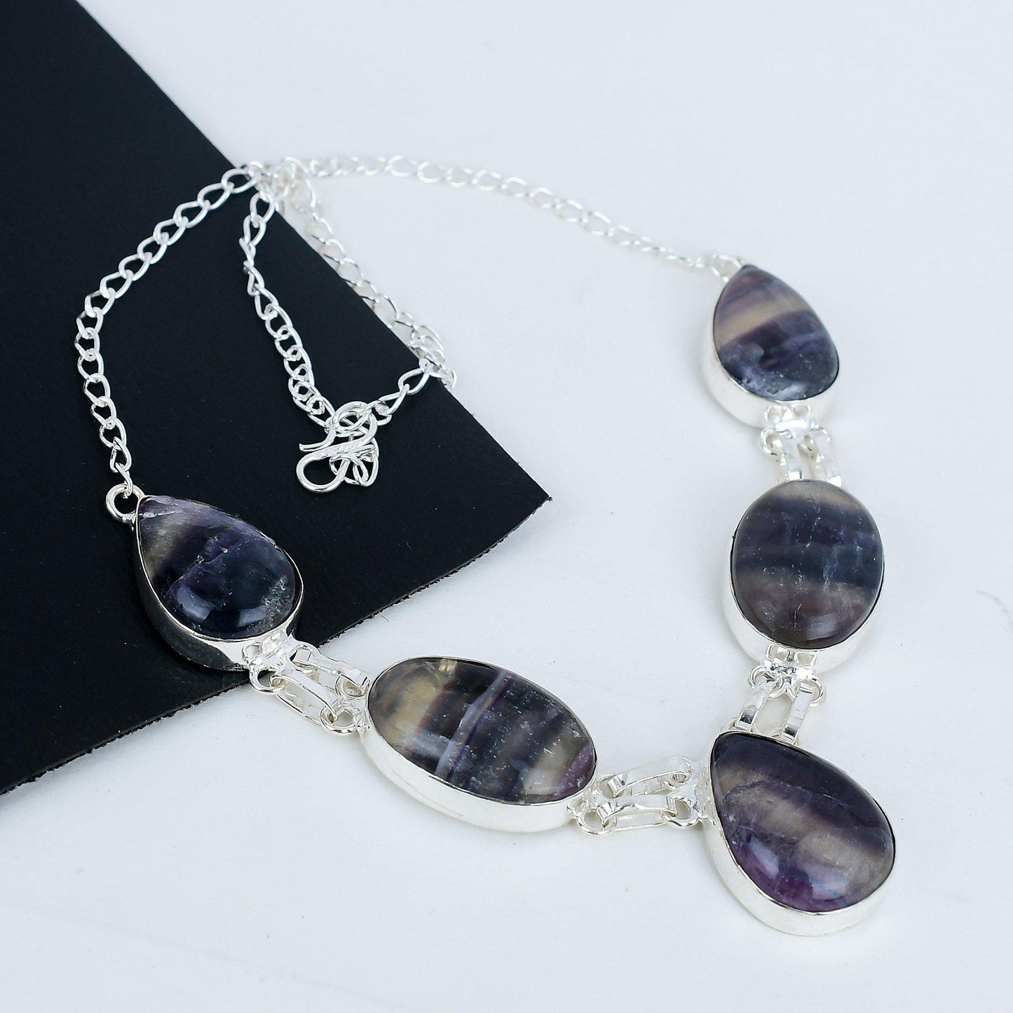 Green Fluorite Sterling Silver Necklace