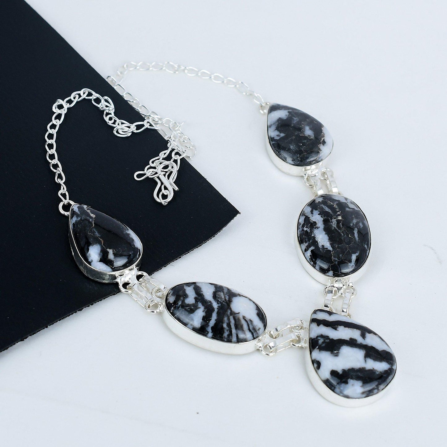 Brown Buffalo Jasper Sterling Silver Necklace
