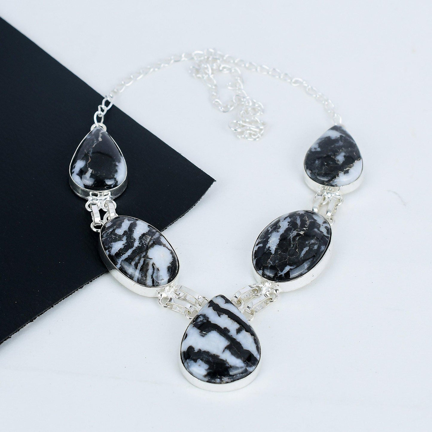 Brown Buffalo Jasper Sterling Silver Necklace