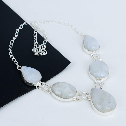 Sterling Silver Moonstone Necklace