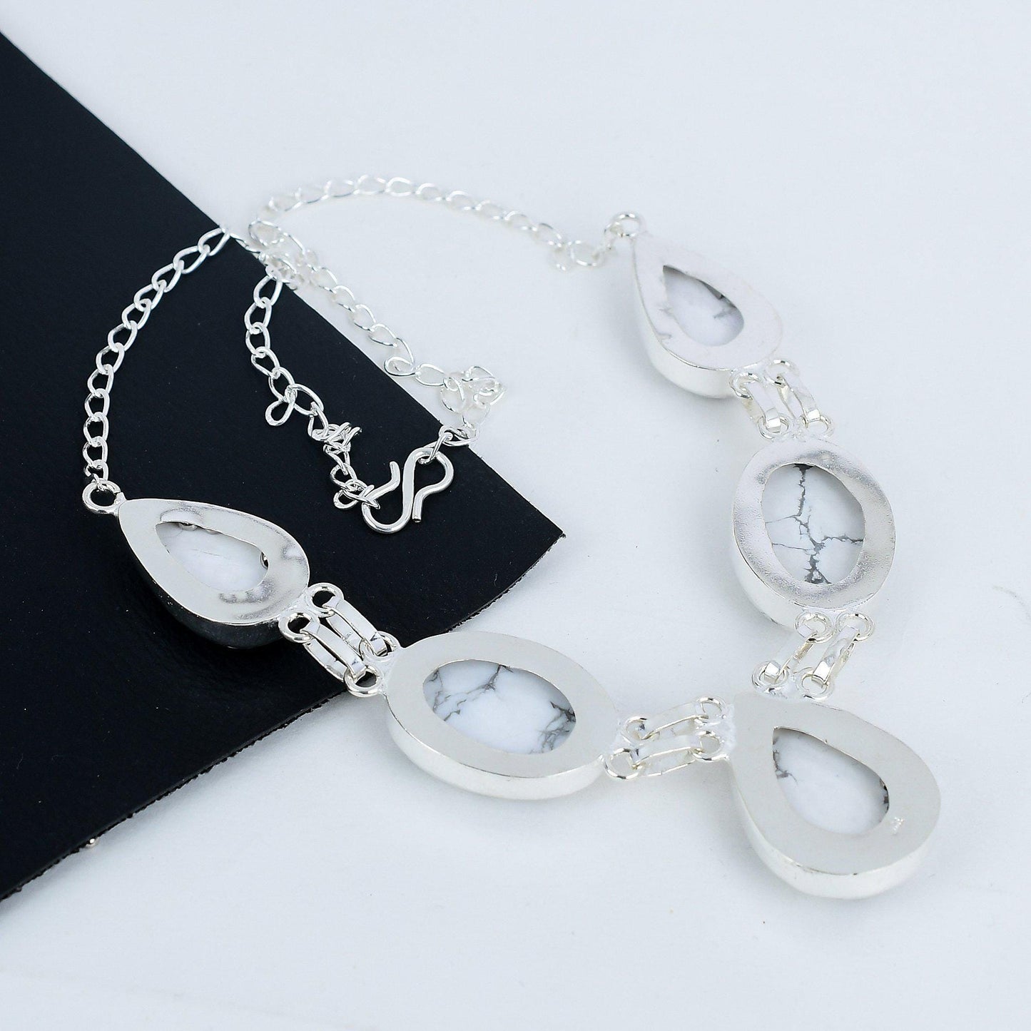White Howlite Gemstone Necklace