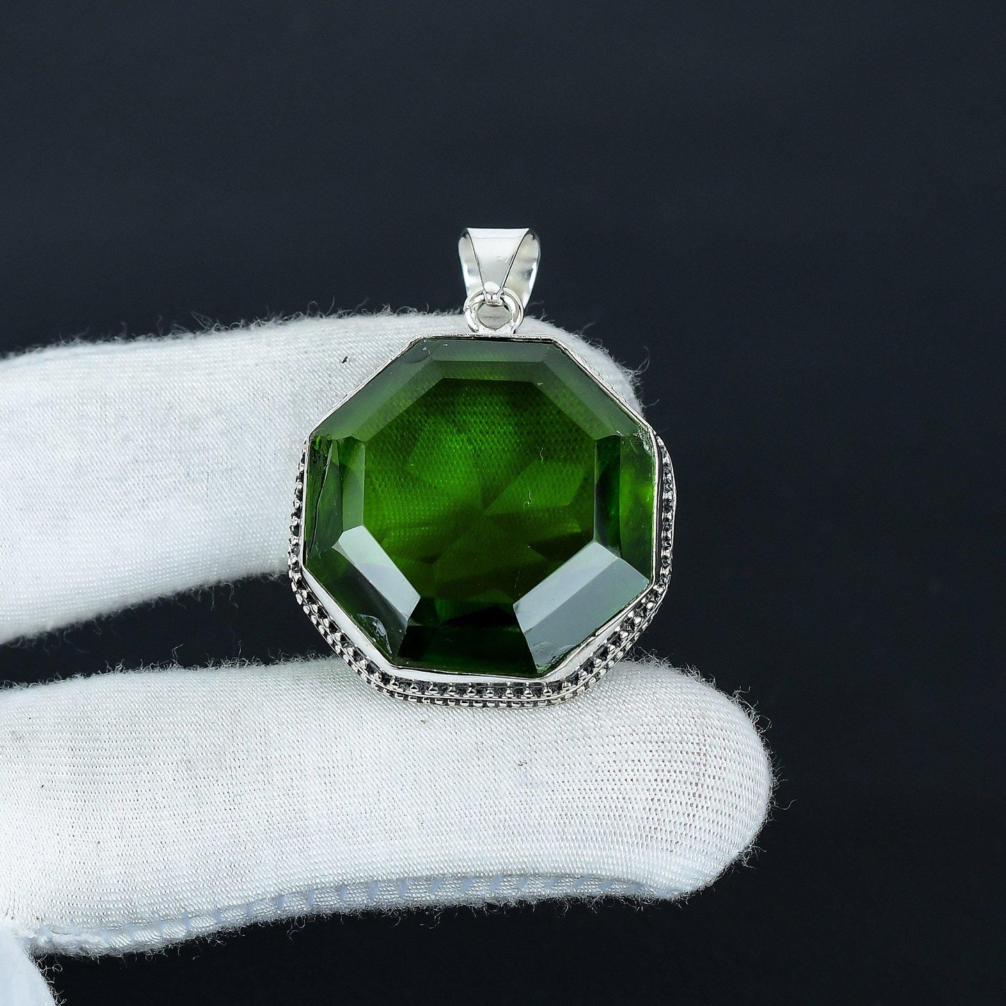 Green Tourmaline Gemstone Pendant