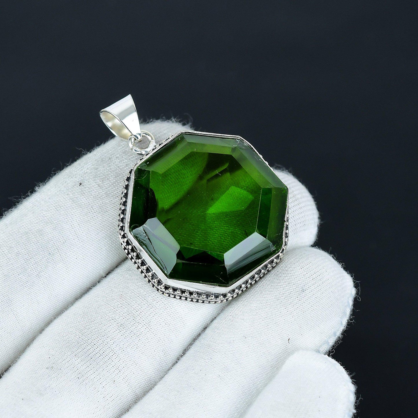 Green Tourmaline Gemstone Pendant