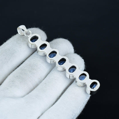 Blue Amethyst Birthstone Pendant