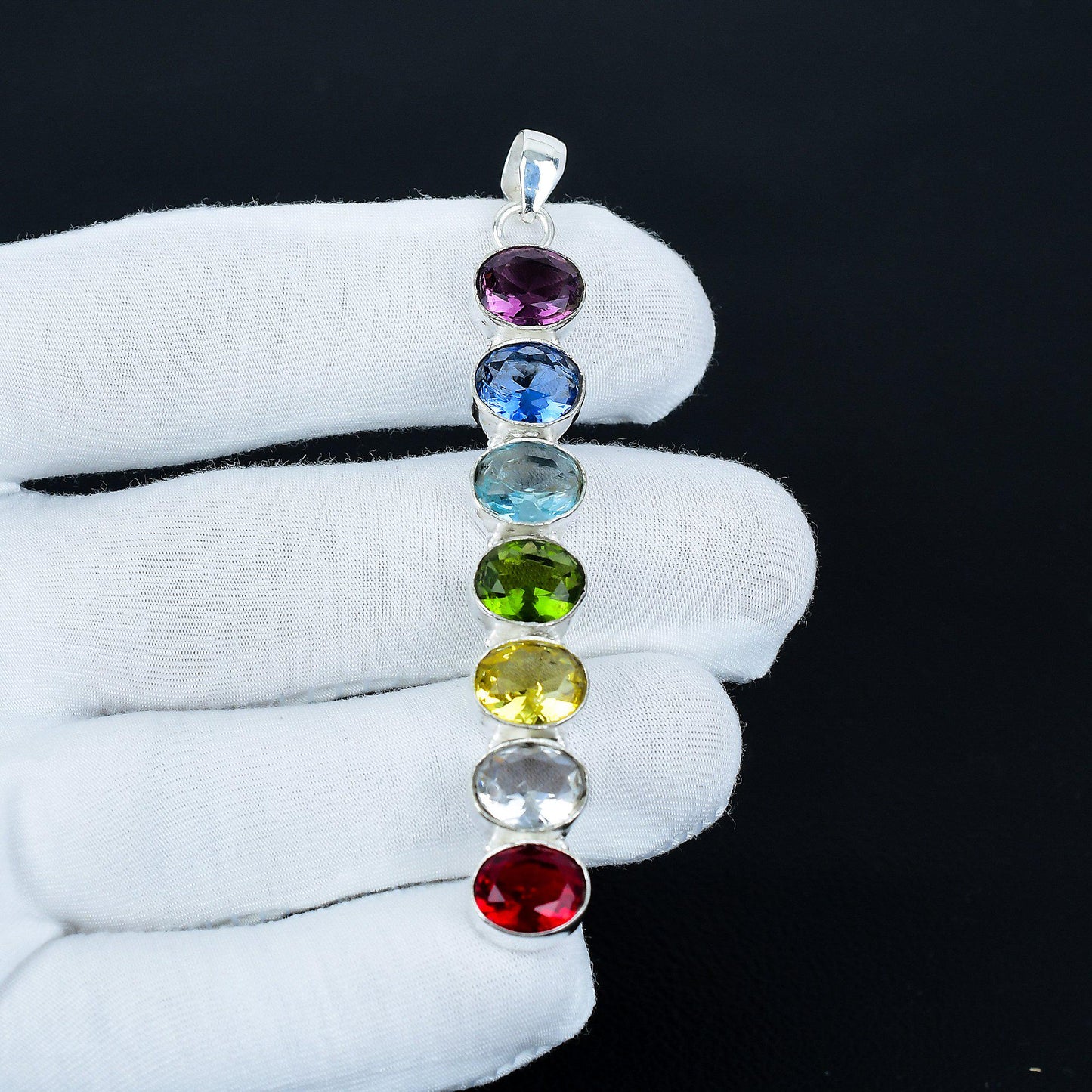 Rainbow Gemstone Pendant