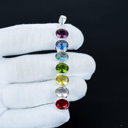 Rainbow Gemstone Pendant