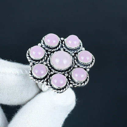 Rose Quartz Sterling Silver Ring