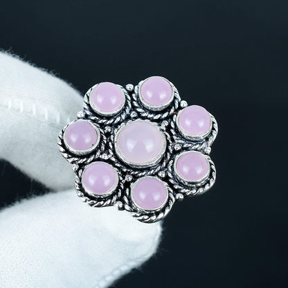 Rose Quartz Sterling Silver Ring