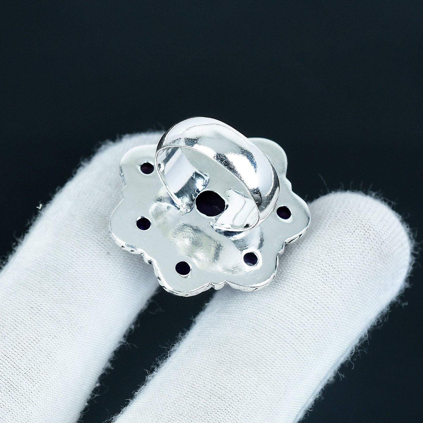Purple Amethyst Sterling Silver Ring
