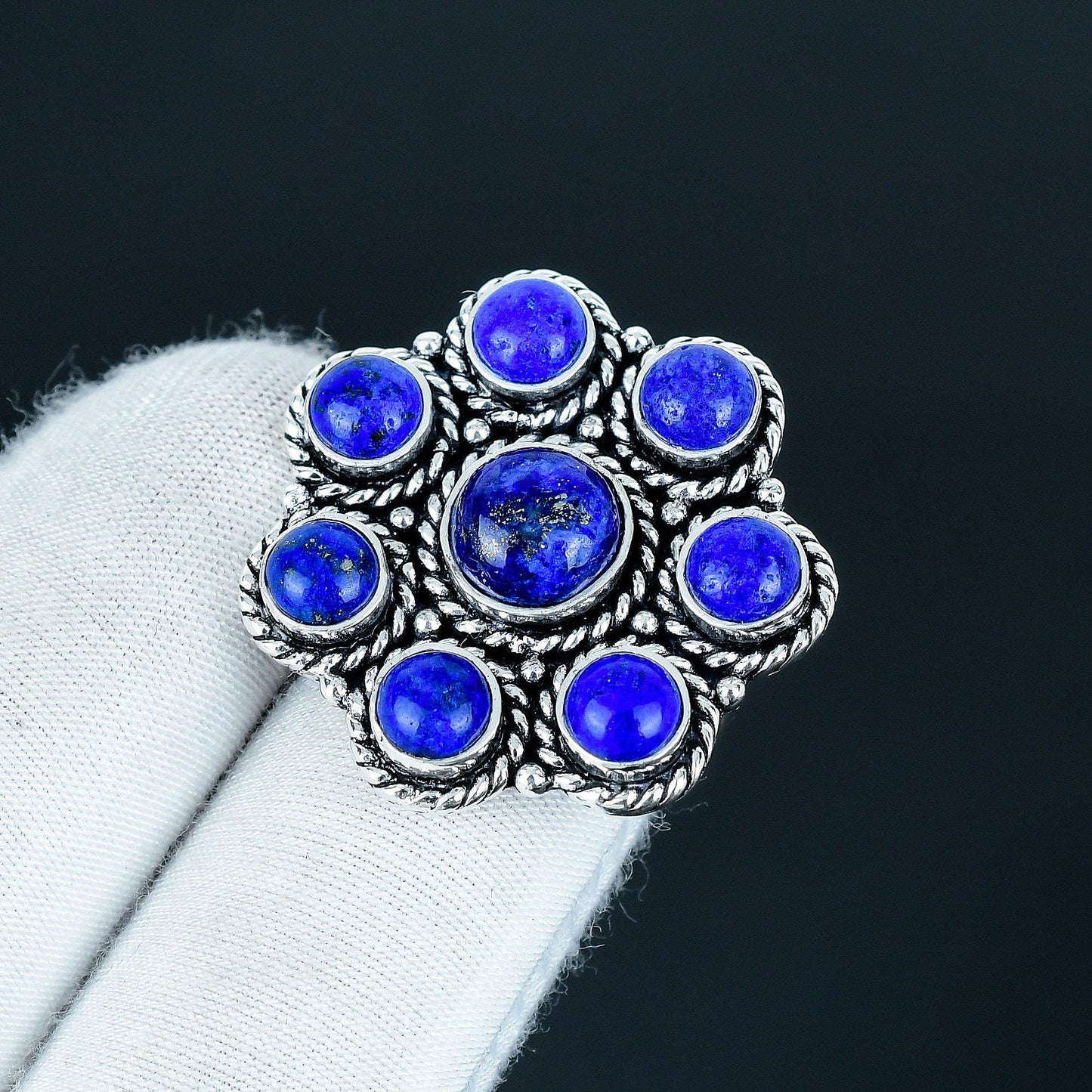 Blue Lapis Lazuli Gemstone Ring