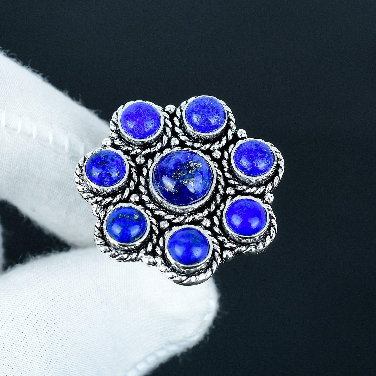 Blue Lapis Lazuli Gemstone Ring