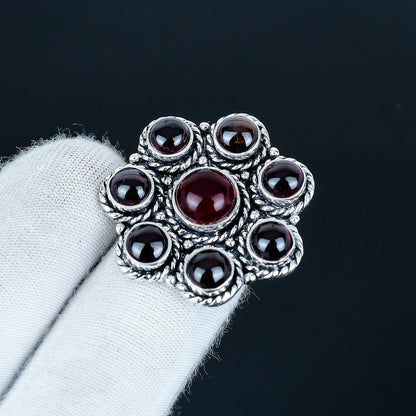 Handmade Red Carnelian 925 Sterling Silver Ring
