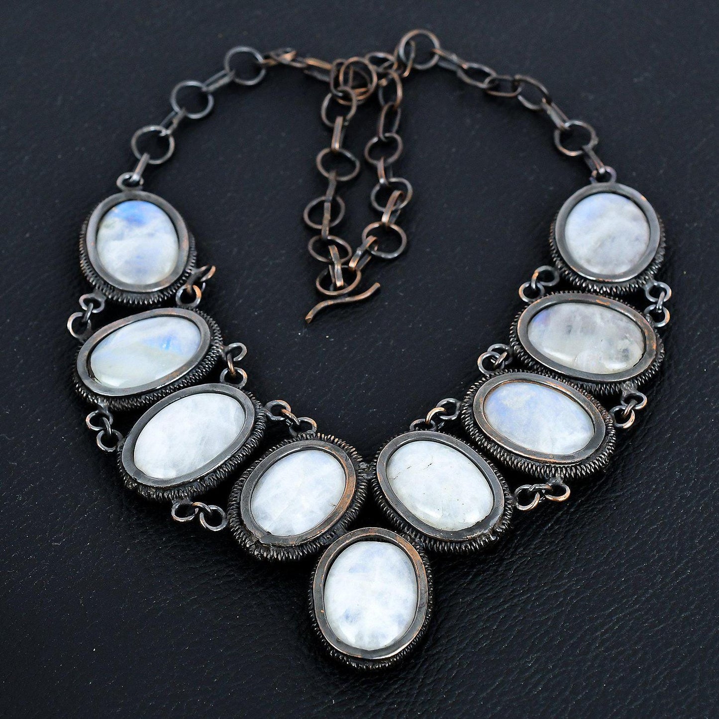 Rainbow Moonstone Gemstone Necklace