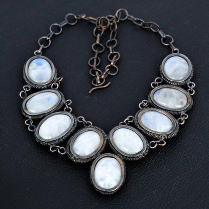 Rainbow Moonstone Gemstone Necklace