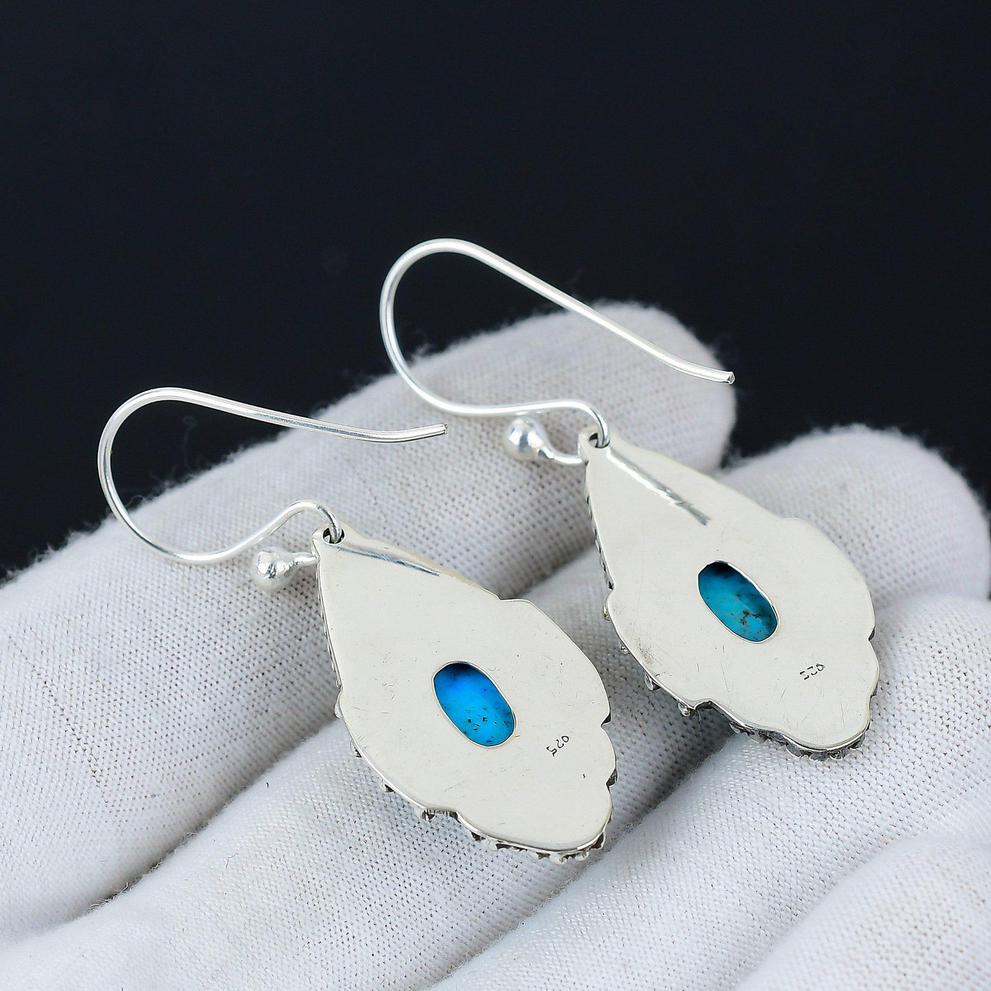 Turquoise Blue Sleeping Beauty Gemstone Earrings