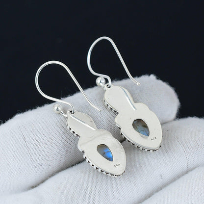 Rainbow Moonstone Gemstone Earring