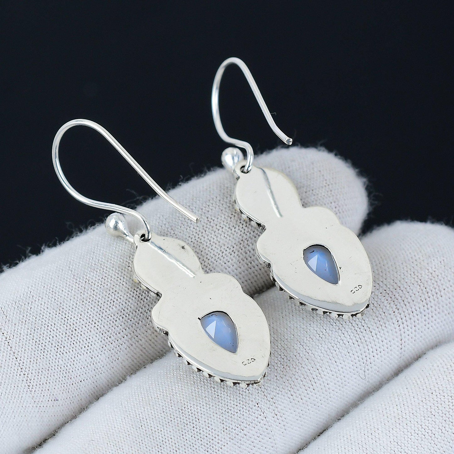 Milky Opal Gemstone Earrings