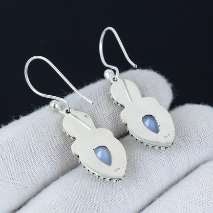 Milky Opal Gemstone Earrings