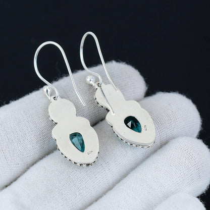 Swiss Blue Topaz Gemstone Earrings