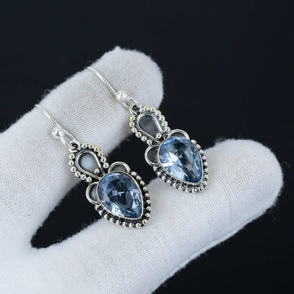 Aquamarine Blue Gemstone Earrings
