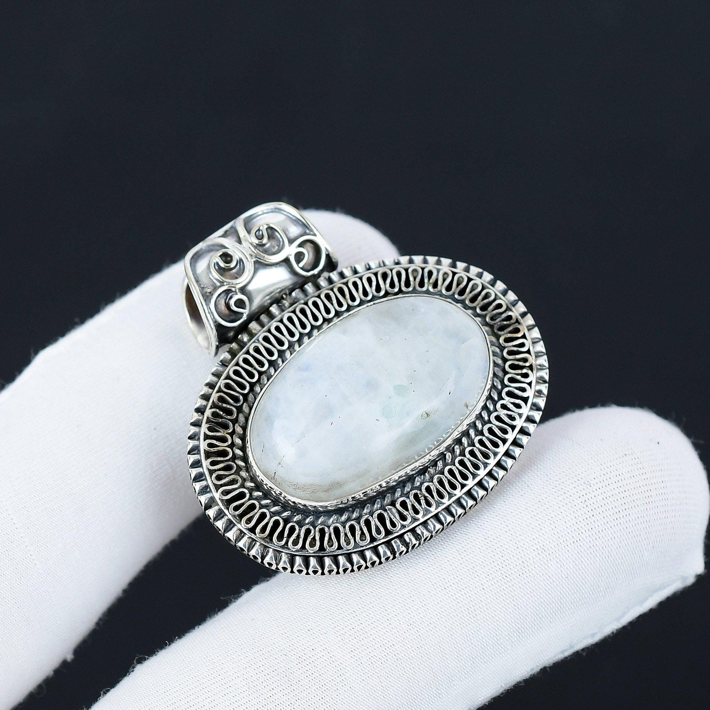 Rainbow Moonstone Gemstone Pendant