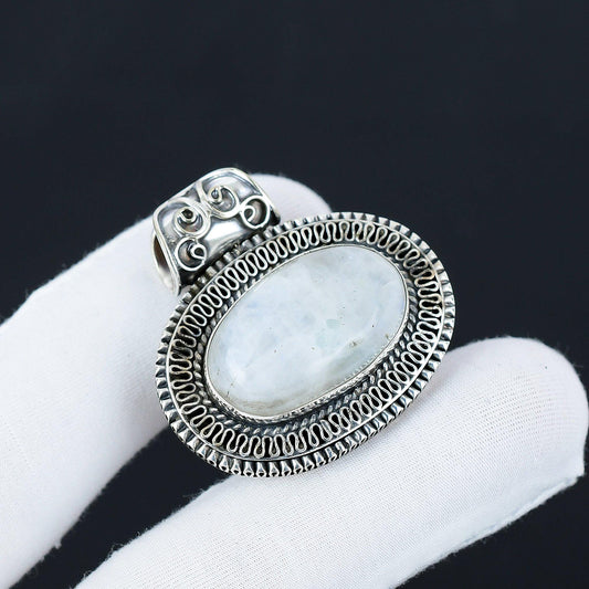 Rainbow Moonstone Gemstone Pendant