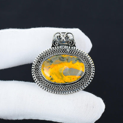 Yellow Bumble Bee Gemstone Pendant