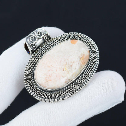 Orange Scolecite Gemstone Pendant
