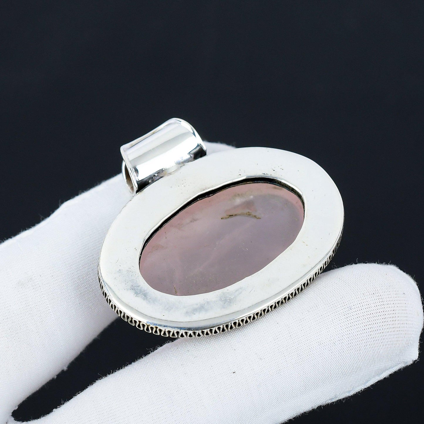 Pink Rose Quartz Gemstone Pendant
