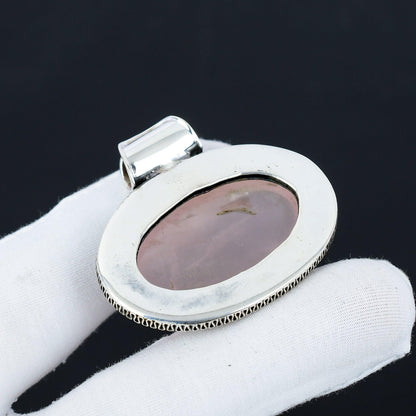 Pink Rose Quartz Gemstone Pendant