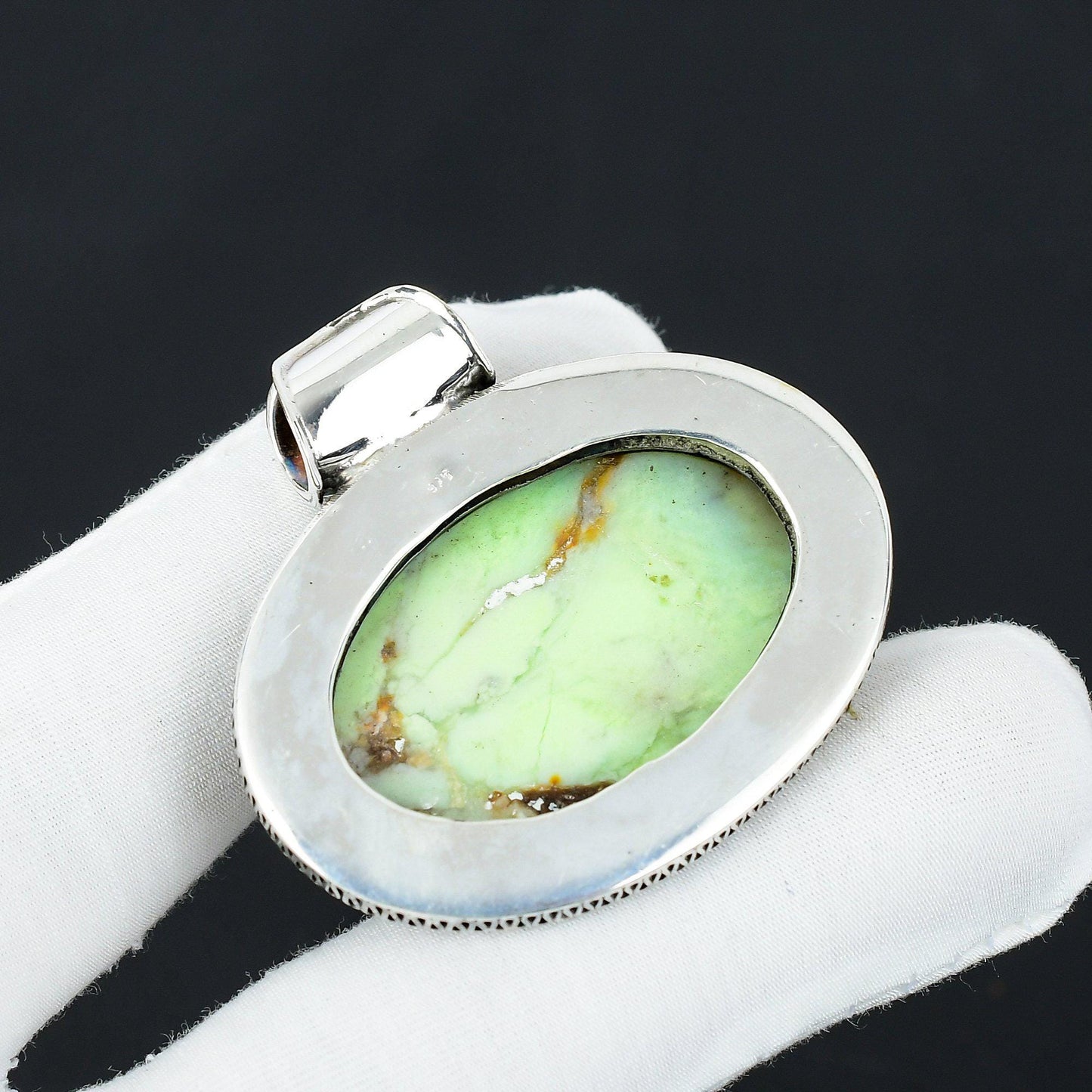 Lemon Chrysoprase Gemstone Pendant
