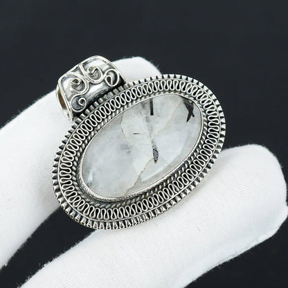 Black Rutile Gemstone Pendant