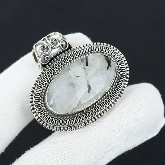 Black Rutile Gemstone Pendant