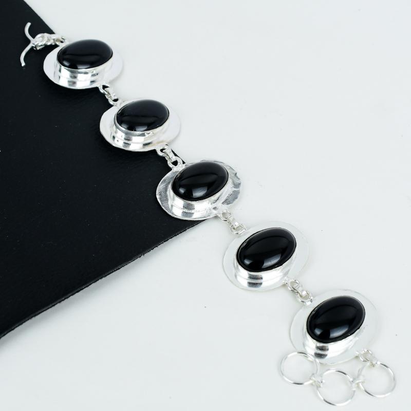 Black Onyx Sterling Silver Bracelet