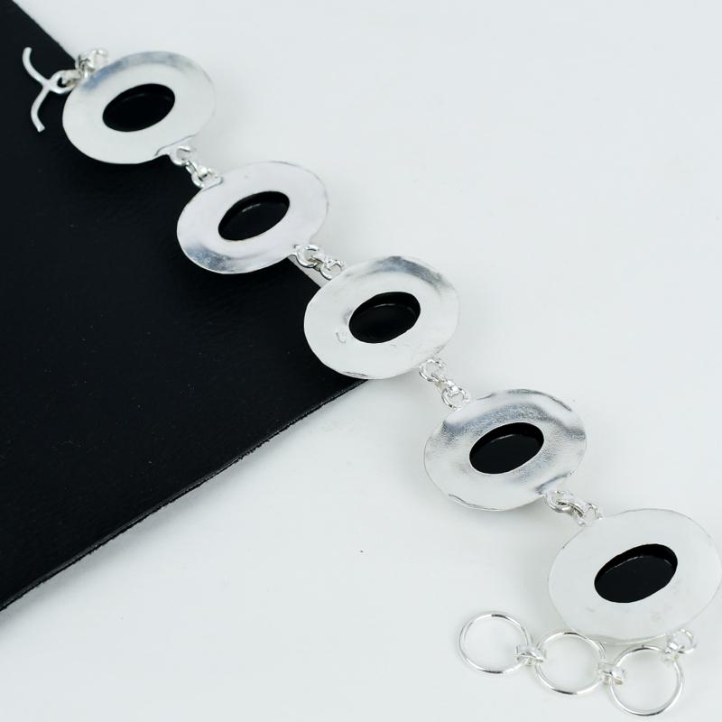 Black Onyx Sterling Silver Bracelet