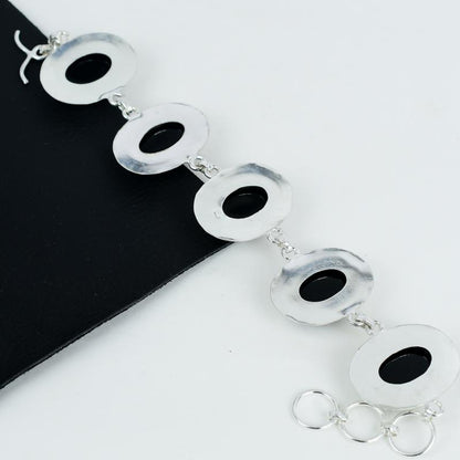 Black Onyx Sterling Silver Bracelet