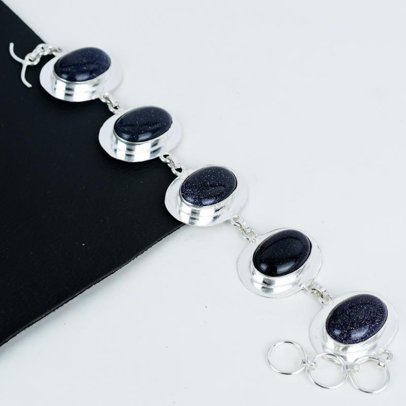 Blue Sunstone Gemstone Bracelet