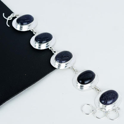 Blue Sunstone Gemstone Bracelet
