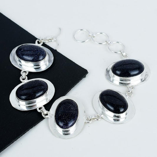 Blue Sunstone Gemstone Bracelet