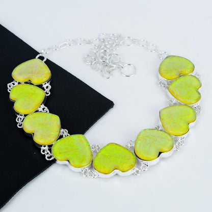 Yellow Triplet Fire Opal Necklace